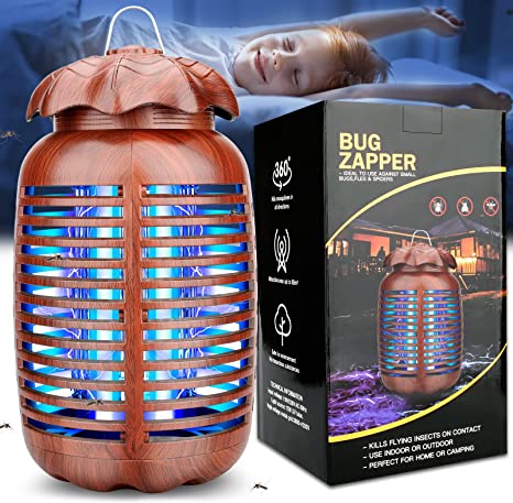 Protecker Electric Bug Zapper Mosquito Repellent Indoor &Outdoor Insect Fly Trap Catcher Killer with 15W UV Lamps for Residential & Commercial Free Standing or Wall Hanging