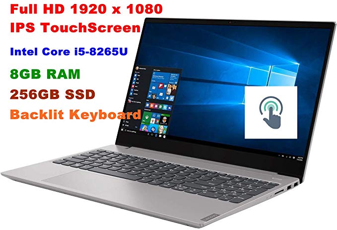 Lenovo S340 Business Laptop PC 15.6" FHD(1920x1080) IPS Touchscreen | Intel Core i5 -8265U(1.60 GHz) | 8GB DDR4 RAM | 256 GB SSD | Intel UHD Graphics 620 | HDMI |Bluetooth|Backlit Keyboard|Windows 10