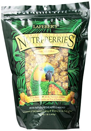Lafeber?s Gourmet Tropical Fruit Nutri-Berries for Parrots 3 lb. Bag