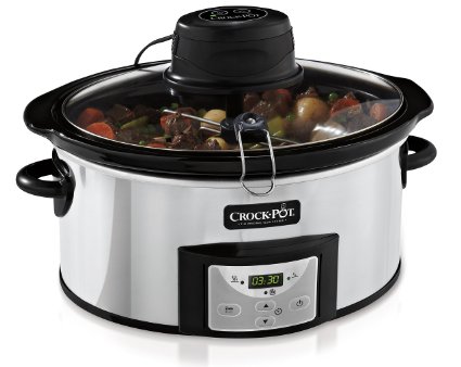 Crock-Pot CSC012 Digital Slow Cooker with Auto-Stir, 5.7 Litre, Stainless Steel