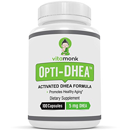 Opti-DHEA™ - Micronized High Absorption Low Dose DHEA 5mg Capsules - Made in the USA - Highest Absorption DHEA Supplement Available - 100 Capsules