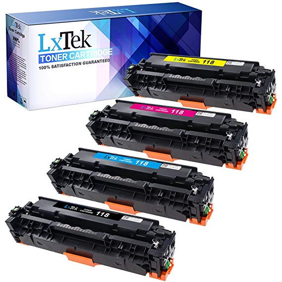 LxTeK Compatible Toner Cartridge Replacement for Canon 118 for Canon ImageCLASS MF729CDW MF8380Cdw LBP7660Cdn MF8580CDW MF726CDW MF8350Cdn LBP7200CDN (1 Black|1 Cyan|1 Magenta|1 Yellow,4 Pack)