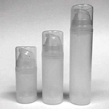 Empty Airless Bottle - Metal Free! Choose from 5 Sizes: 15ml/0.5oz, 30ml/1oz, 50ml/1.7oz, 100ml/3.4oz, or 150ml/5.1oz in Natural Plastic for Cream/Serum/Treatment/Lotion/Oil/Gel/Cosmetics - Air Less Travel Size Pump/Dispenser/Container 1x 30ml
