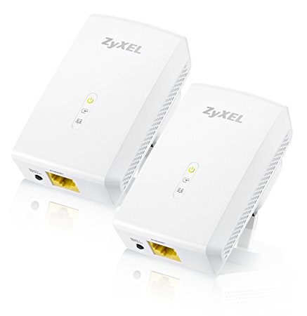 Zyxel 1000Mbps Powerline Gigabit Ethernet Adapter Twin Pack - Wallmount [PLA5206-GB0201F]