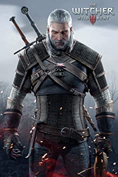 Witcher 3 Wild Hunt Geralt of Rivia Video Game Poster (24 x 36 inches)