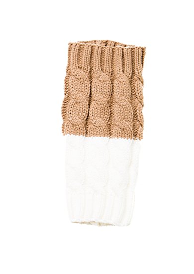 Valshi© Women's Crocheted Leg Boot Cuffs Topper Double Sided Knit Crochet