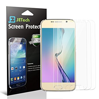 S6 Screen Protector, JETech 3-Pack Screen Protector film HD Clear Retail Packaging for Samsung Galaxy S6 - 0854