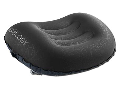 Trekology Ultralight Inflating Travel/Camping Pillows - Compressible, Compact, Inflatable, Comfortable, Ergonomic Pillow for Neck & Lumbar Support and a Good Night Sleep While Camp, Backpacking