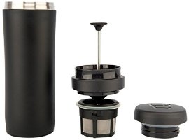 Espro Stainless Steel 12 Ounce Travel Press with Coffee Filter, Matte Black