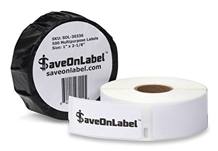 SaveOnLabel DYMO 30336 Compatible (1" x 2-1/8") Multipurpose Labels, 20 Rolls
