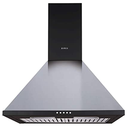 Elica 60 cm 840 m3/hr Chimney (CONE BF 60 LTW Nero, 2 Baffle Filters, Black)