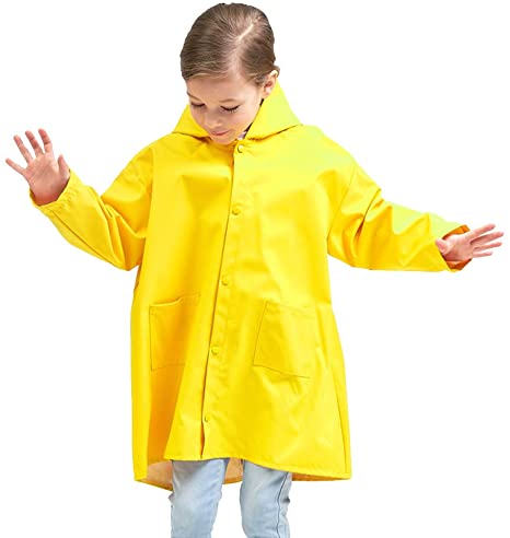 Mini Balabala Kids Raincoat Poncho Toddler Rain Jacket Children Rainwear for Little Boys Girls