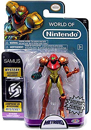 World of Nintendo Metroid Samus Exclusive 4" Action Figure [Metallic Paint]