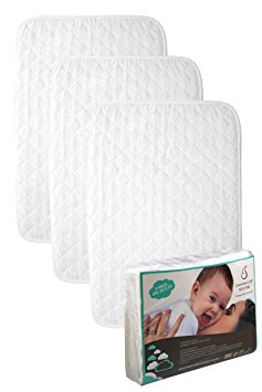 Luxuriously Soft Bamboo Changing Pad Liners 3 Pack XXL, Waterproof, Reusable, Machine Washable