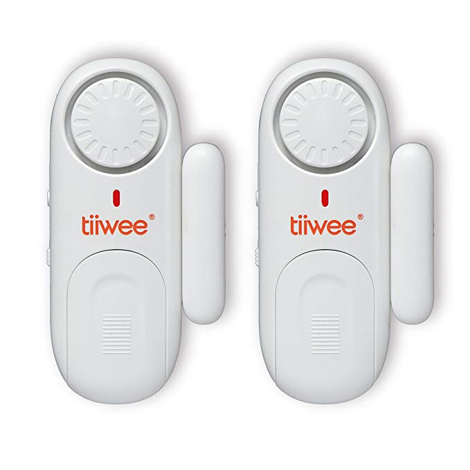 tiiwee Window Door Alarm Burglar Alarm Home Security - 120 dB - Batteries included – Pack of 2