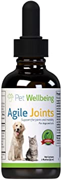 Pet Wellbeing - Agile Joints for Dogs and Cats - Natural Joint Support - 2 oz (59ml)