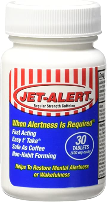 Jet-Alert 100 Mg Each Caffeine Tabs 30 Count