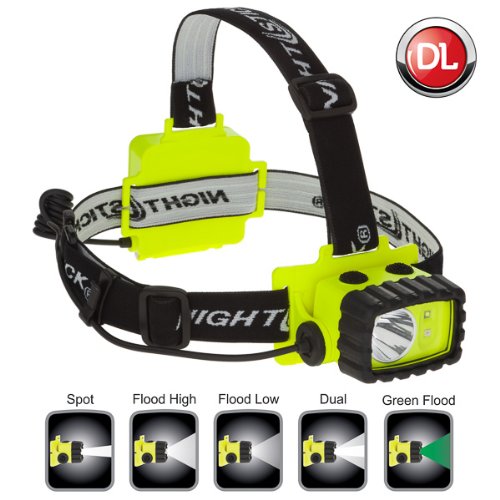 Nightstick XPP-5458G Intrinsically Safe Permissible Dual-Light Multi-Function Headlamp, Green