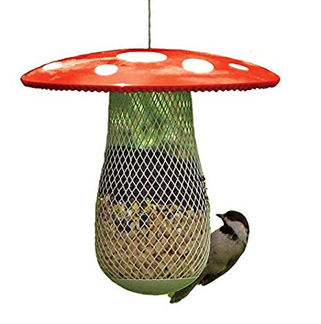 CHILIPET The Best Wild Bird Feeder to Attract More Wild Birds, Fill it with Sunflower Black Oil Seeds, Peanuts and Suet Pellets Easy to Install, Clean & Fill, Great Gift for Friends and Family! (Red)