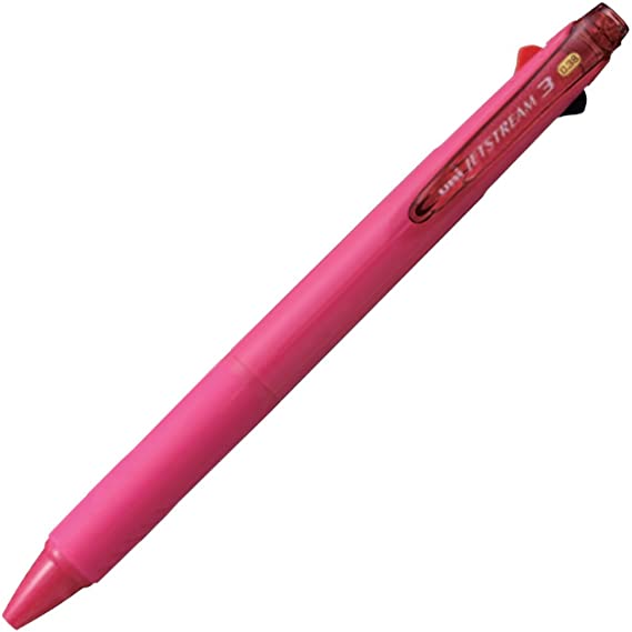 Uni Ballpoint Pen Jetstream 3 Color Black, Red, Blue Ink 0.38mm, Rose Pink (SXE340038.66)