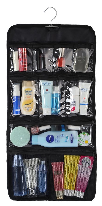 WODISON Transparent Clear Hanging Travel Toiletry Cosmetic Organizer Storage Bag