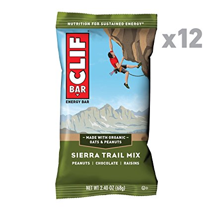 CLIF BAR - Energy Bar - Sierra Trail Mix- (2.4 Ounce Protein Bar, 12 Count)