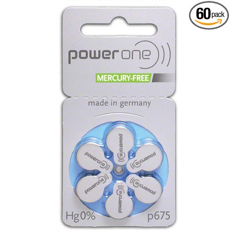 Powerone size 675 Hearing Aid Battery made in Germany Genuine Pack 60