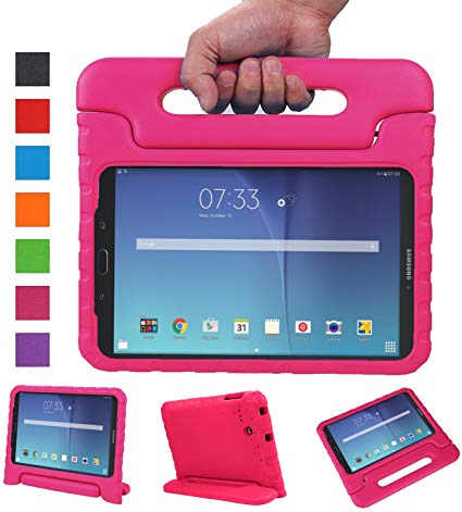 NEWSTYLE Tab E 8.0 Kids Case - Shockproof Light Weight Protection Handle Stand Kids Case for Samsung Galaxy Tab E 8.0 Inch 2015 Tablet (Tab E 8.0, Rose)