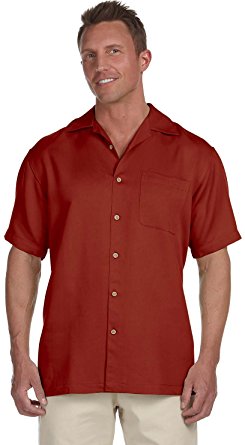 Harriton Men's Bahama Cord Camp Shirt