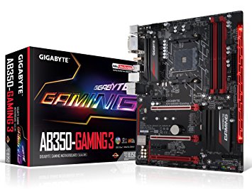 GIGABYTE GA-AB350-Gaming 3 AMD RYZEN AM4 B350 RGB Fusion Smart Fan 5 HDMI1.4 M.2 SATA 6Gbps USB 3.1 Type-A ATX DDR4 Motherboard