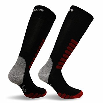 Eurosocks Ski Supreme Socks, Black, Sock Size:10-13/Shoe Size: 6-12