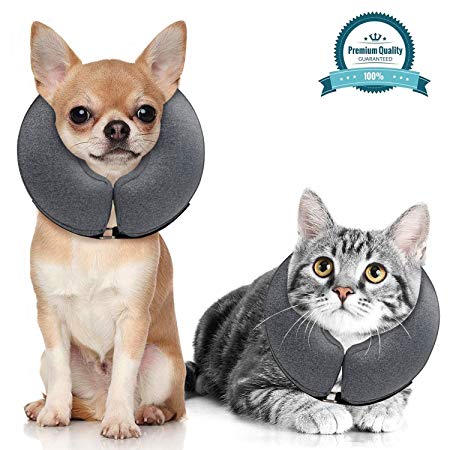 MIDOG Pet Inflatable Collar for After Surgery,Soft Protective Recovery Collar Large Dog Cone for Dogs to Prevent from Touching Stitches, Wounds and Rashes