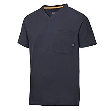 Snickers 25249500004 Size Small"AllroundWork 37.5 Technology" Short-Sleeved T-Shirt - Navy Blue