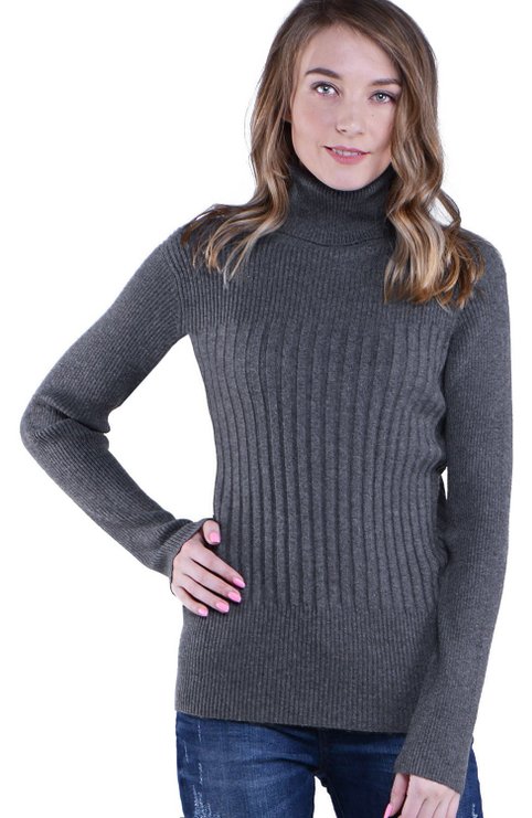 Knit&love® Women's Slim Classic Turtleneck Long Sleeve Pullover Knit Sweaters