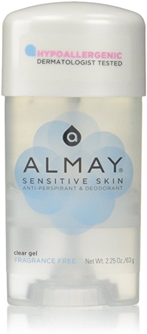 Almay Sensitive Skin Clear Gel Anti-Perspirant & Deodorant, Fragrance Free, 2.25 Ounce