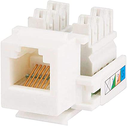 10 PCS, RJ-12 110 Type 90 Keystone Jack, White, CNE584416