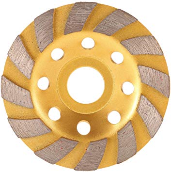 KKmoon 100mm 4" Diamond Segment Grinding Wheel Disc Bowl Shape Grinder Cup 22mm Inner Hole Concrete Granite Masonry Stone Ceramics Terrazzo Marble for Building Industry