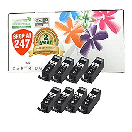 Shop At 247 Compatible Ink Cartridge Replacement for Canon PGI-225 (8 Large Black , 8-Pack)