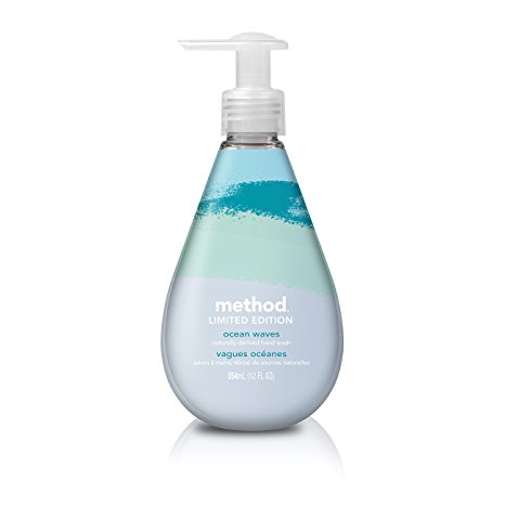 Method Naturally Derived Gel Hand Wash, Ocean Waves, 12 Ounce (6 Count)