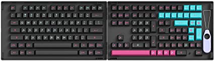 Akko Midnight 178-Key ASA Profile PBT Double-Shot Keycap Set for Mechanical Keyboards with Collection Box