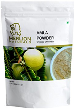 Amla Powder by MERLION NATURALS - 227 g / 8 OZ / 1/2 lb - All Natural Superfood ( Indian Gooseberry / Emblica Officinalis ) | Vegan | Non GMO