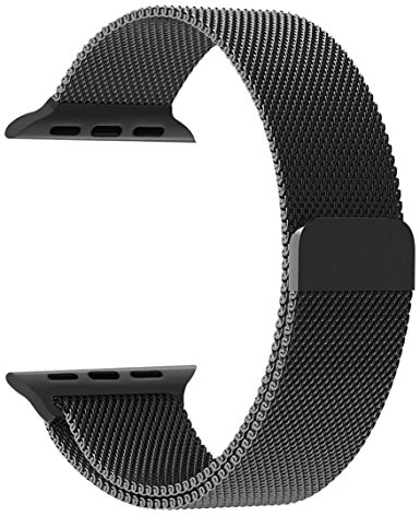 Stainless Steel Band Mesh bracelet strap Replacement Band with Magnetic Closure Clasp for Apple Watch Series 1 Series 2 Series 3 Edition