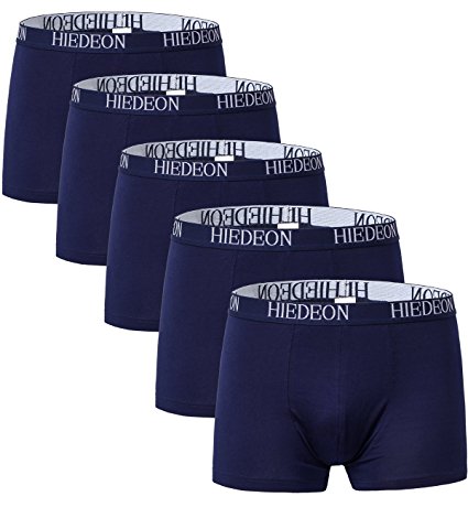 MIEDEON Men 5 Pack Breathable Bamboo Boxer Briefs Underwear