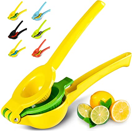 Zulay Premium Quality Metal Lemon Lime Squeezer - Manual Citrus Press Juicer