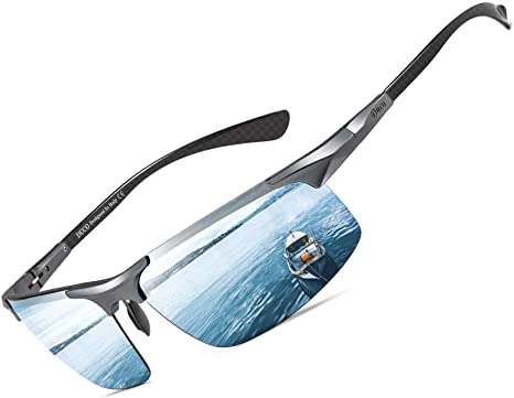 DUCO Men's Sports Polarized Driving Carbon Fiber Sunglasses for Men UV400 Protection DC8277