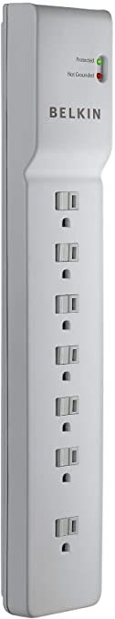 Belkin 7-Outlet Commercial Power Strip Surge Protector with 6ft Power Cord, 750 Joules