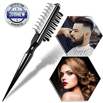 OUTERDO Hair Comb, Hair Volumizer Comb Styling Comb Portable Two-Sided Multifuncional Combing Brush, New Stylecomb Suitable for All Hair Types Hair Styling Comb for Women Men