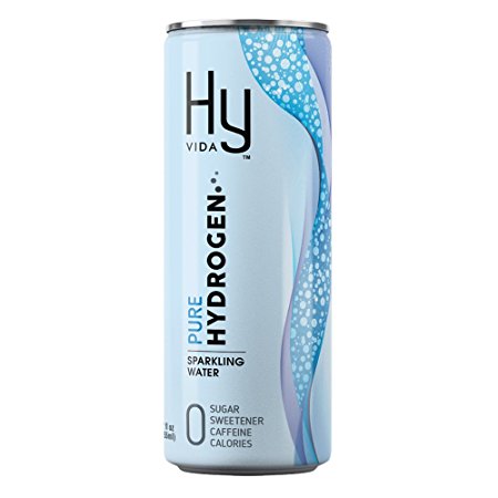 HyVIDA Hydrogen Infused Sparkling Water Beverage – Pure 12 Pack - 12oz cans – Powerful Antioxidants, Magnesium Enhanced, Zero Calorie, Zero Sweeteners