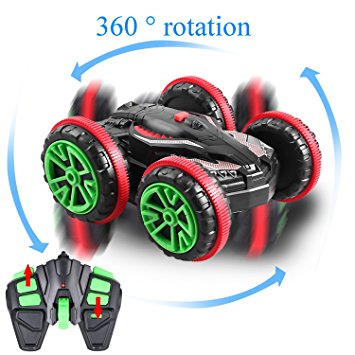 Funmily 4WD RC Car Boat 6CH 2.4Ghz Remote Control Amphibious Off Road Electric Race Double Sided Car Tank Vehicle Flips Land 360 Degree Spins and Water (Original Battery included)