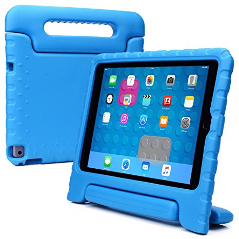 Samsung Galaxy Tab A 8.0 kids case, COOPER DYNAMO Rugged Heavy Duty Children’s Boys Girls Toy Bumper Drop Proof Protective Carry Case Cover   Handle, Stand & Screen Protector for SM-T350 T355 Blue